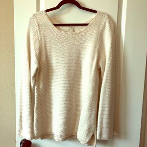 Blush fuzzy j crew sweater size xl